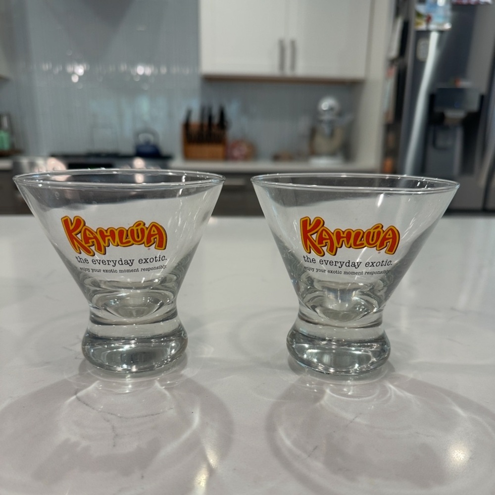 2 Vintage Kahlua Glasses